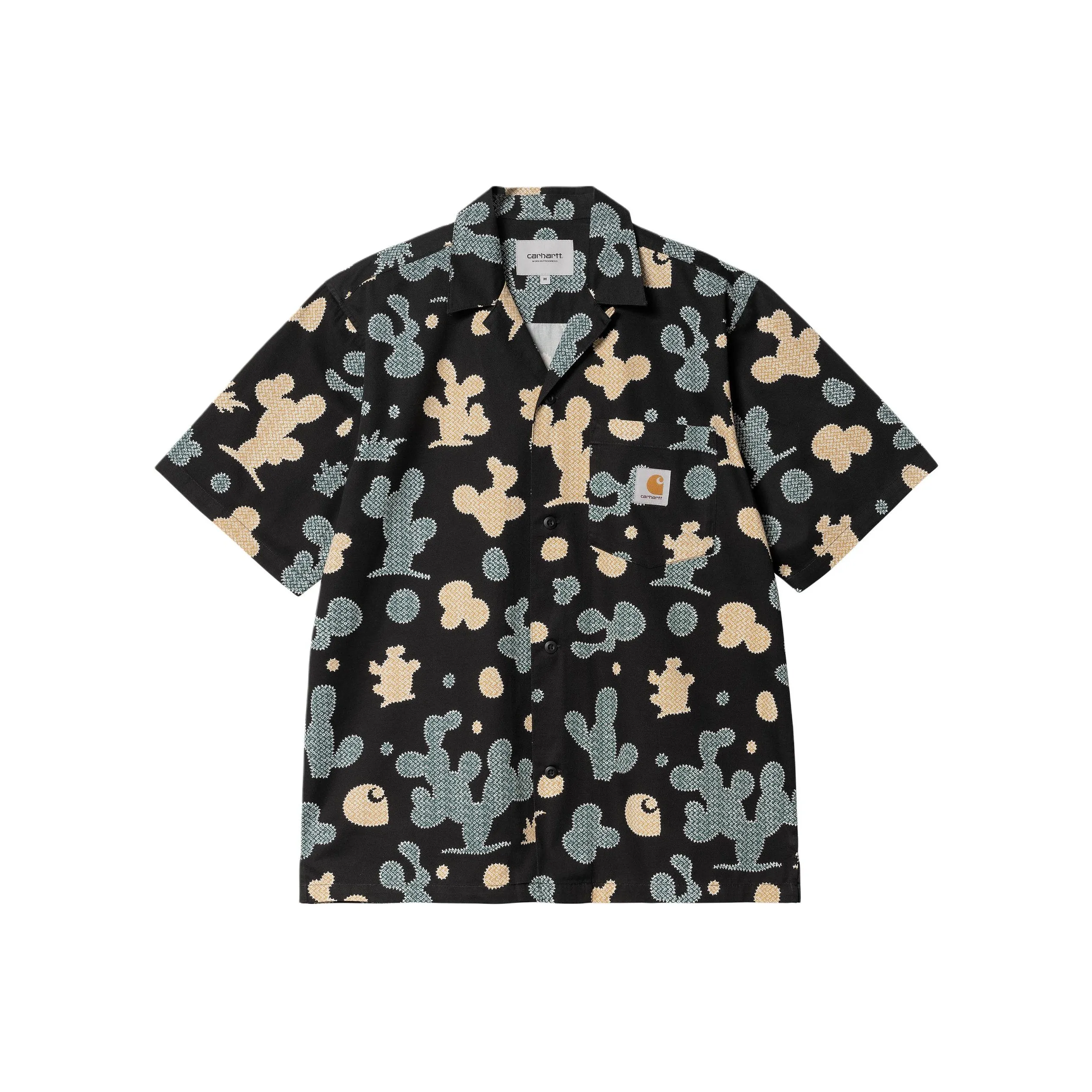 Carhartt WIP SS24 Garment Dyed Collection S/S Opus Shirt Shirt Men's Black