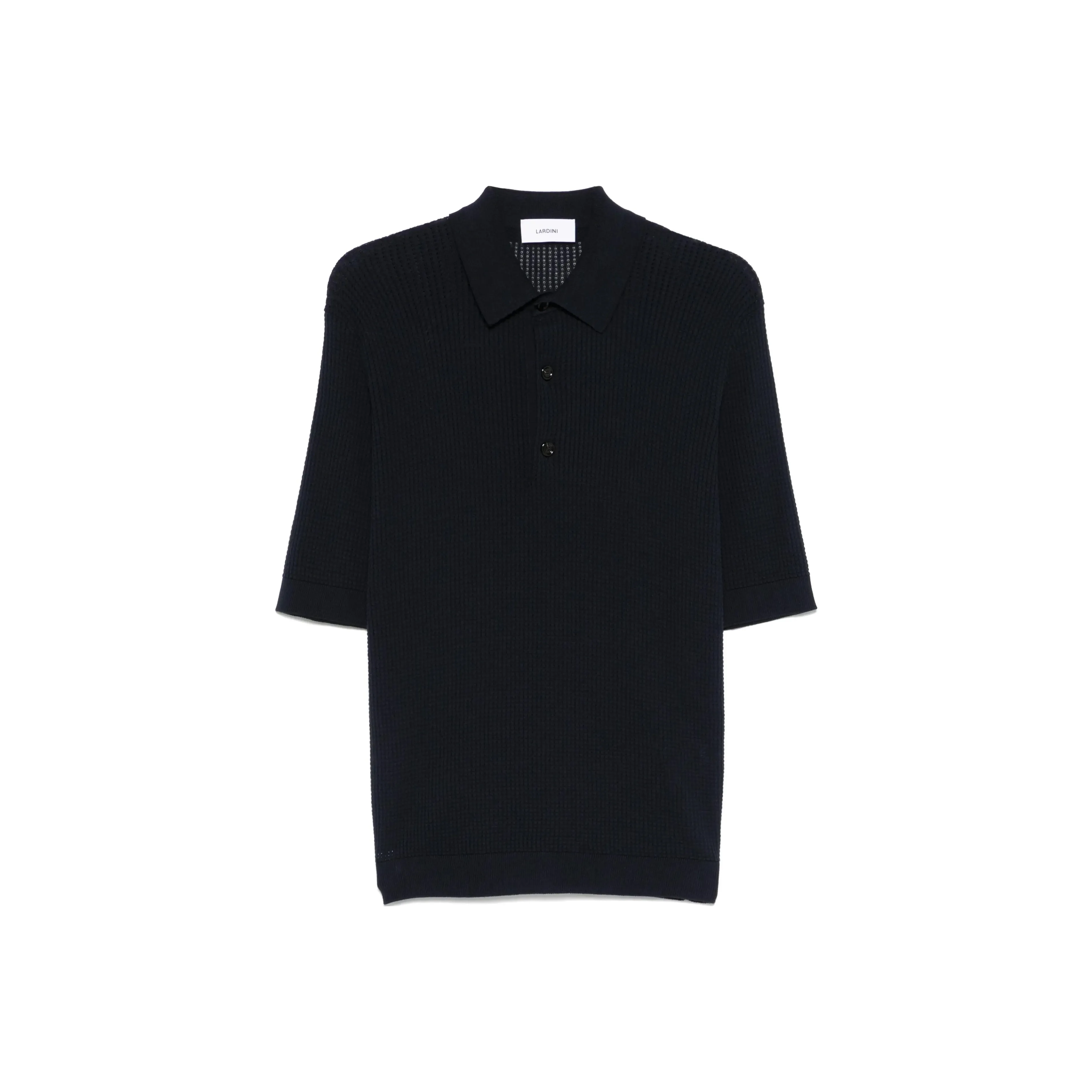 LARDINI Waffle knit Polo Shirt