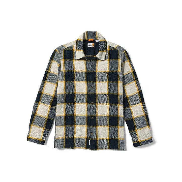 Timberland Рубашка Мужская Темно-сапфировая Ткань окрашенная в пряжу