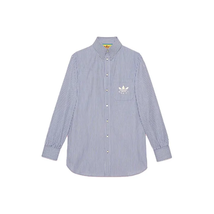 GUCCI X Adidas Striped Cotton Shirt