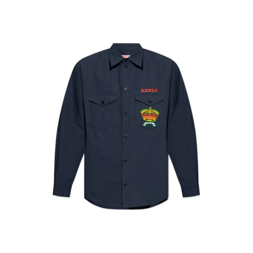 KENZO Мужские Синие Рубашки