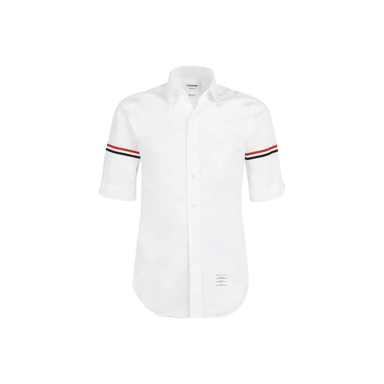 THOM BROWNE Rwb Stripe Short Sleeved Polo Shirt