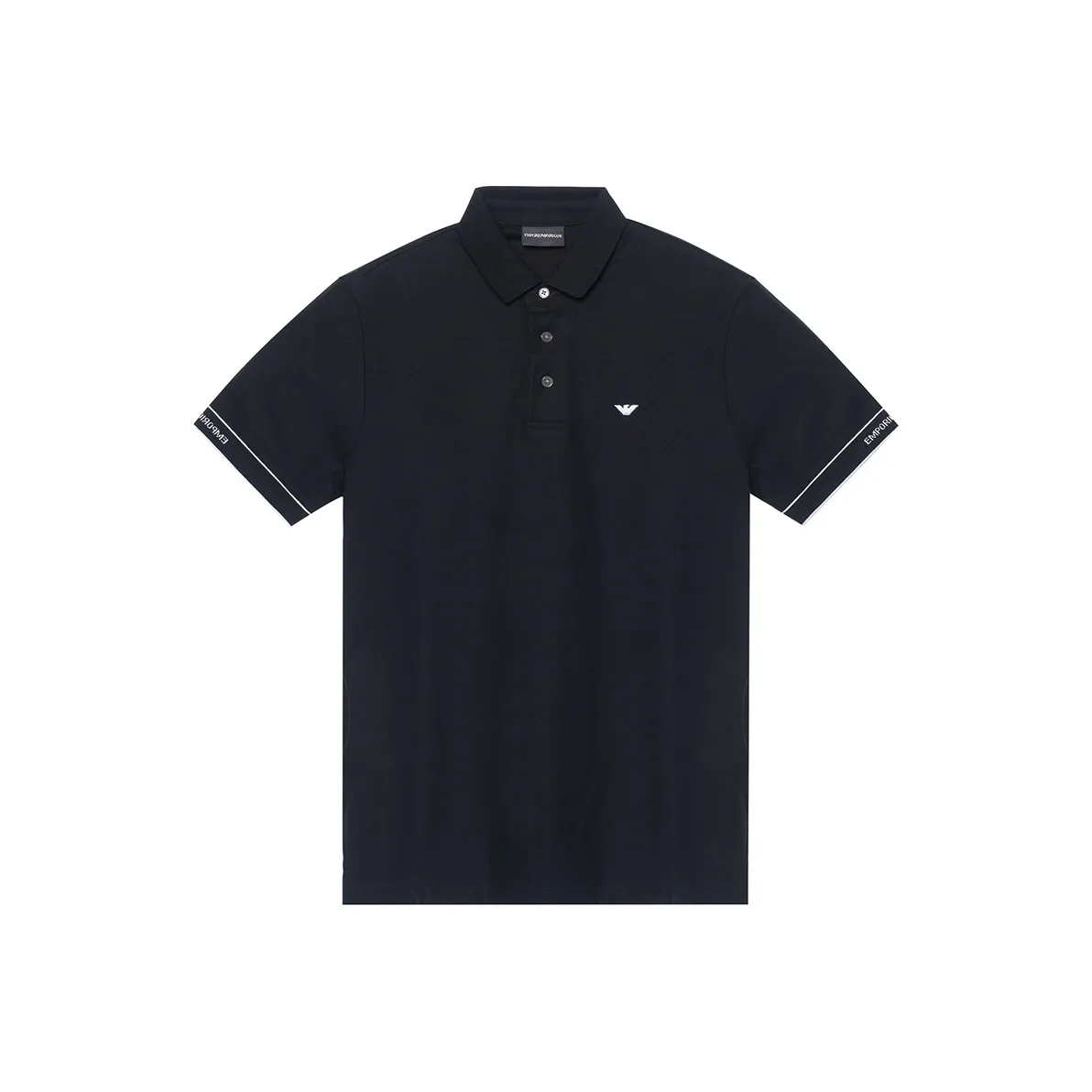 EMPORIO ARMANI Polo Shirt Men's Black With White Logo