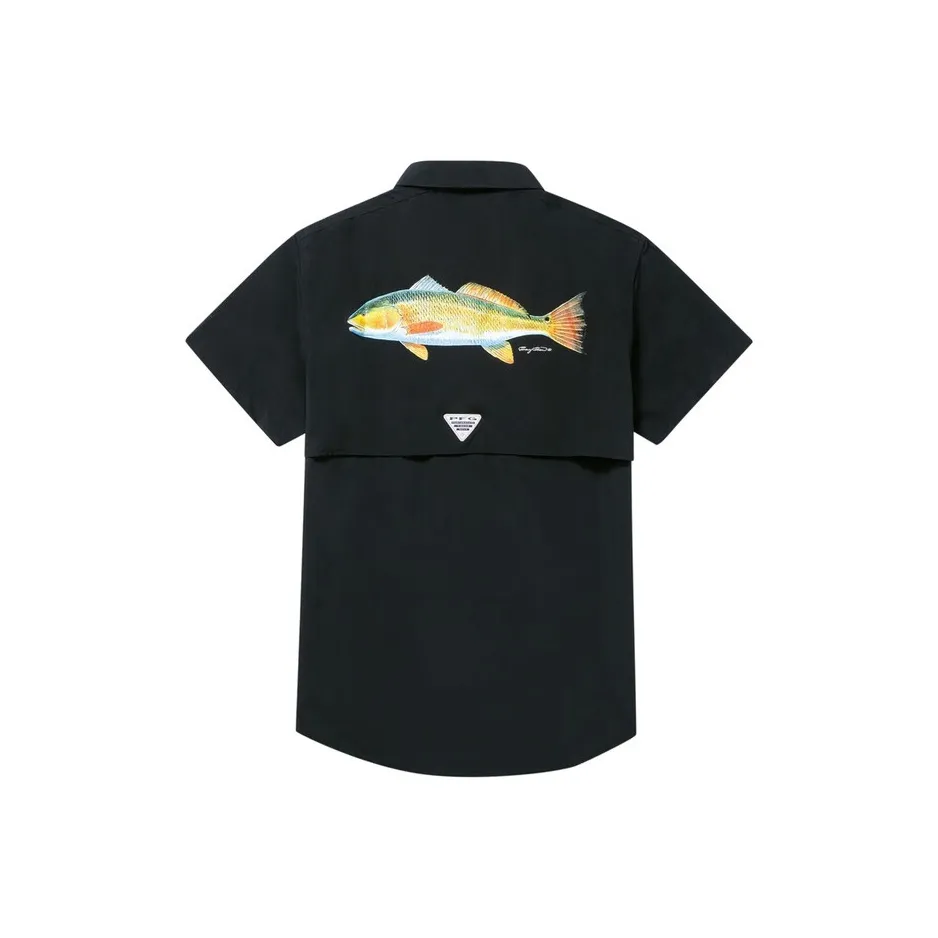 Коллаборация Columbia Мужские Черные Рубашки