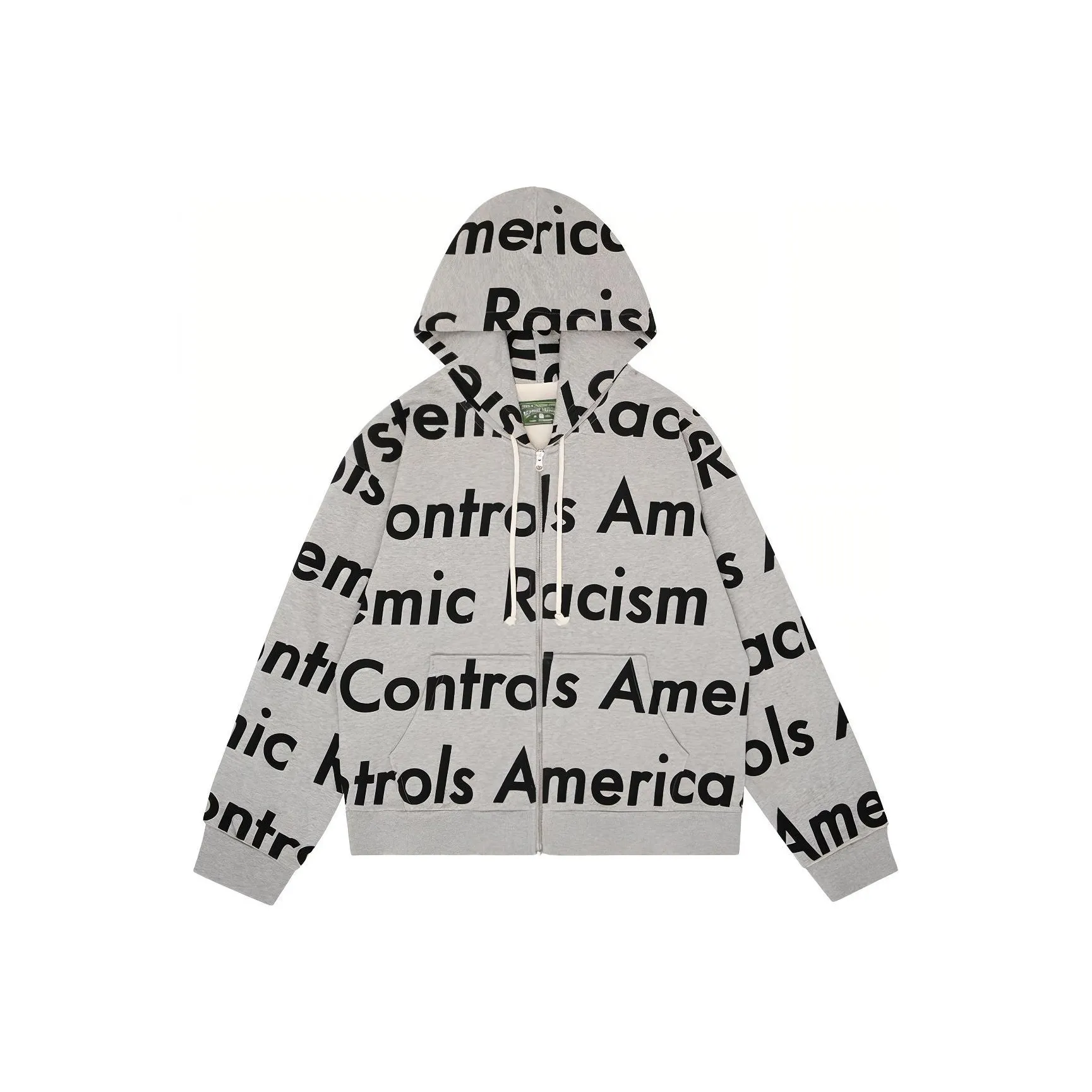 Denim Tears X Arthur Jafa Systemic Racism Controls America Zip Up Hoodie