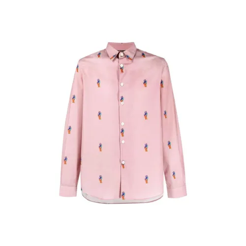 PS By Paul Smith Розовые Мужские Рубашки