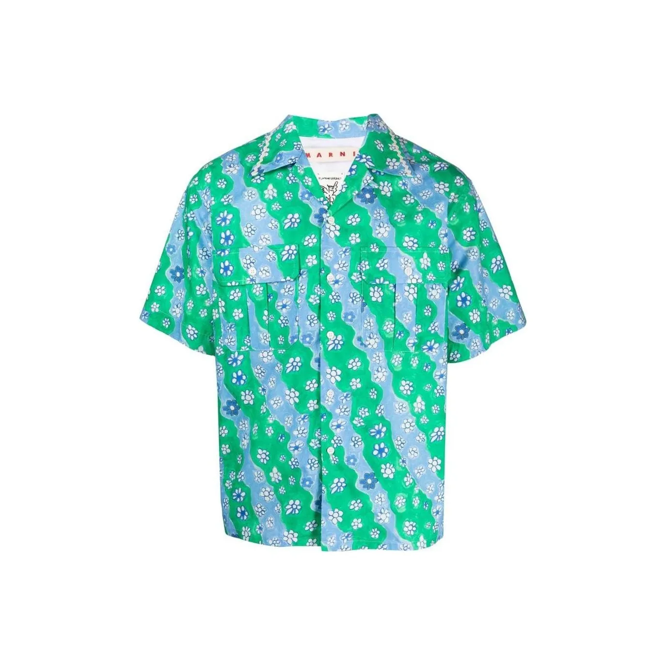 MARNI Зеленые Мужские Рубашки