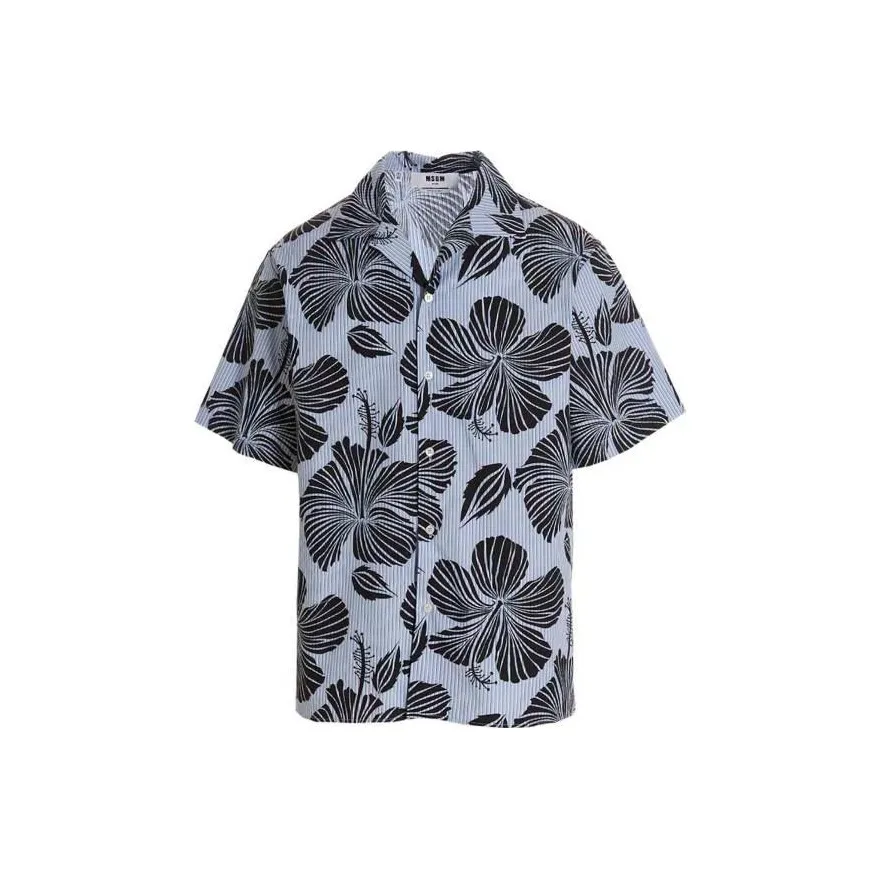 MSGM Мужские рубашки синего цвета