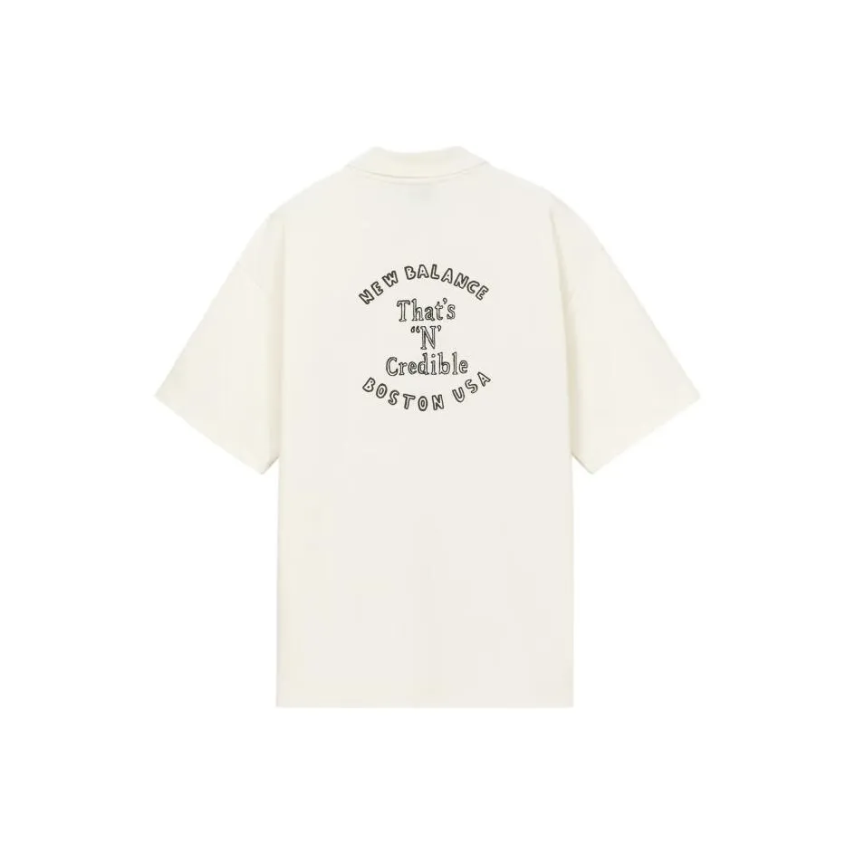 New Balance совместный бренд Бежевый Мужской Поло