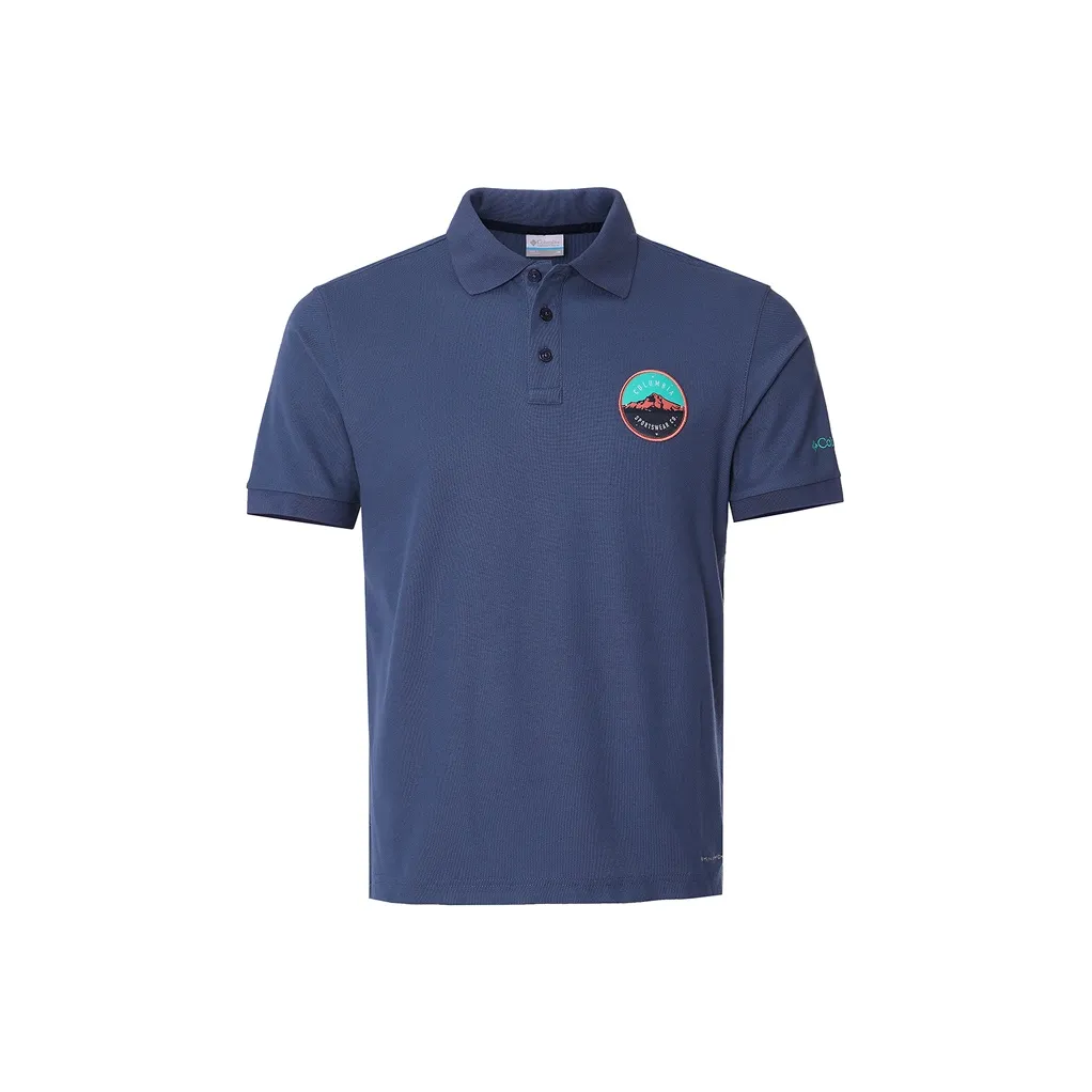 Columbia Polo Shirts Men's Blue