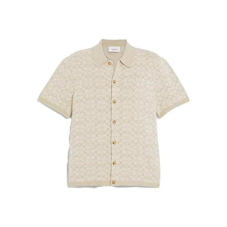COACH SS23 Polo Shirt Men's Beige