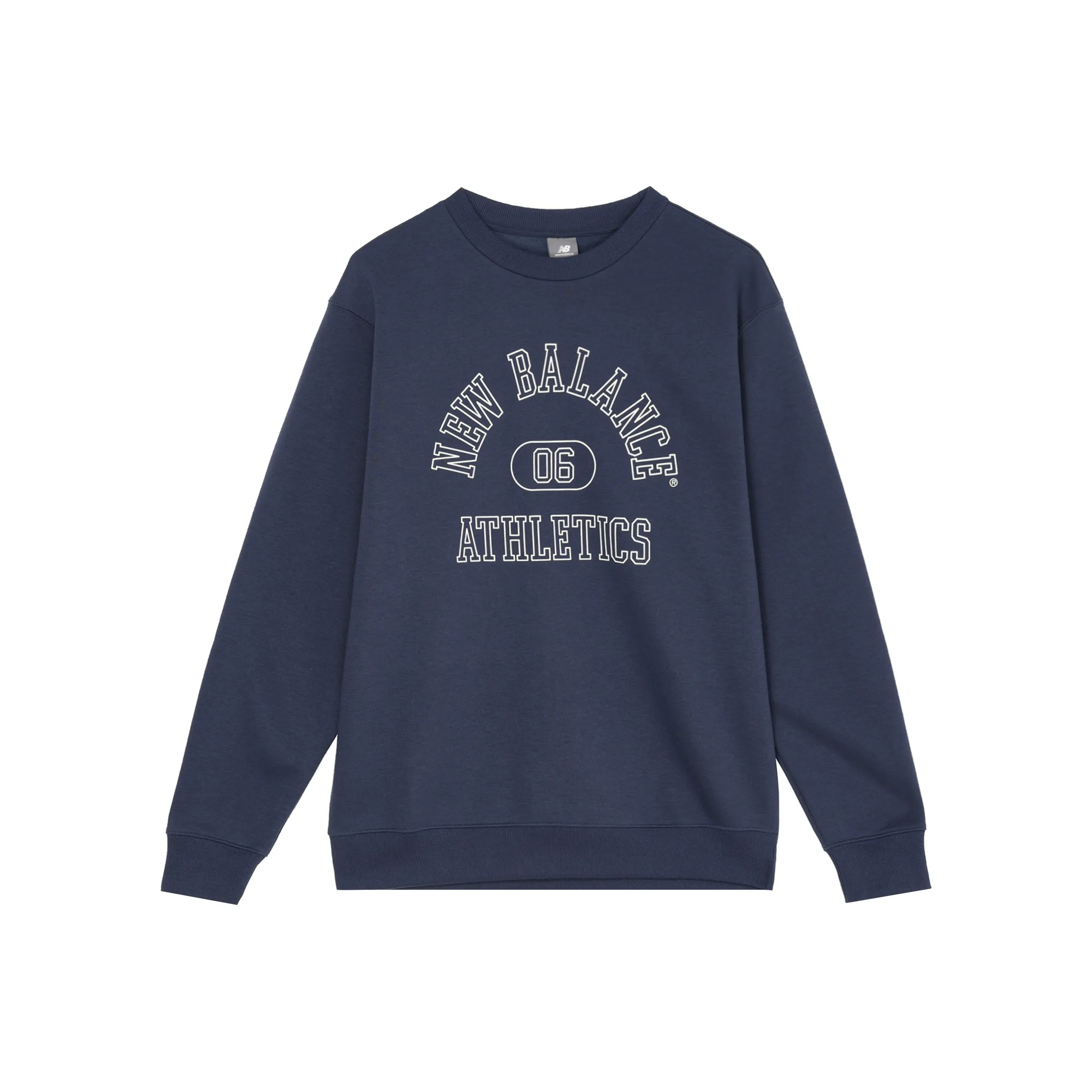 New Balance Graphic Collection French Terry Sweat Crew Sweatshirt Men's Marine Blue