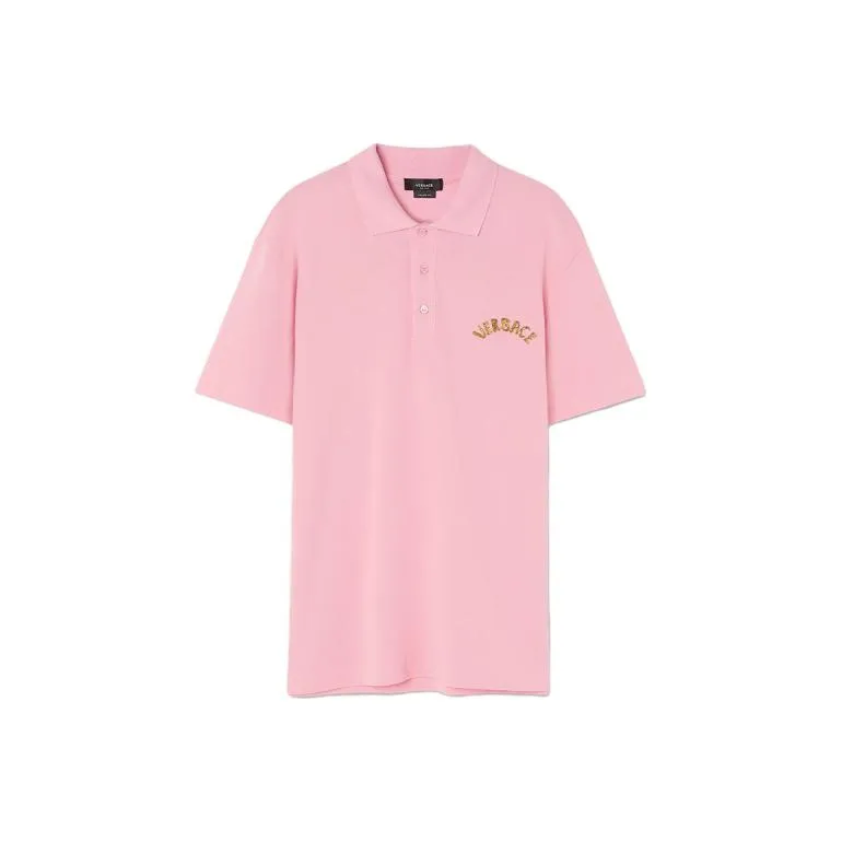 VERSACE Polo Shirts Men's Pink