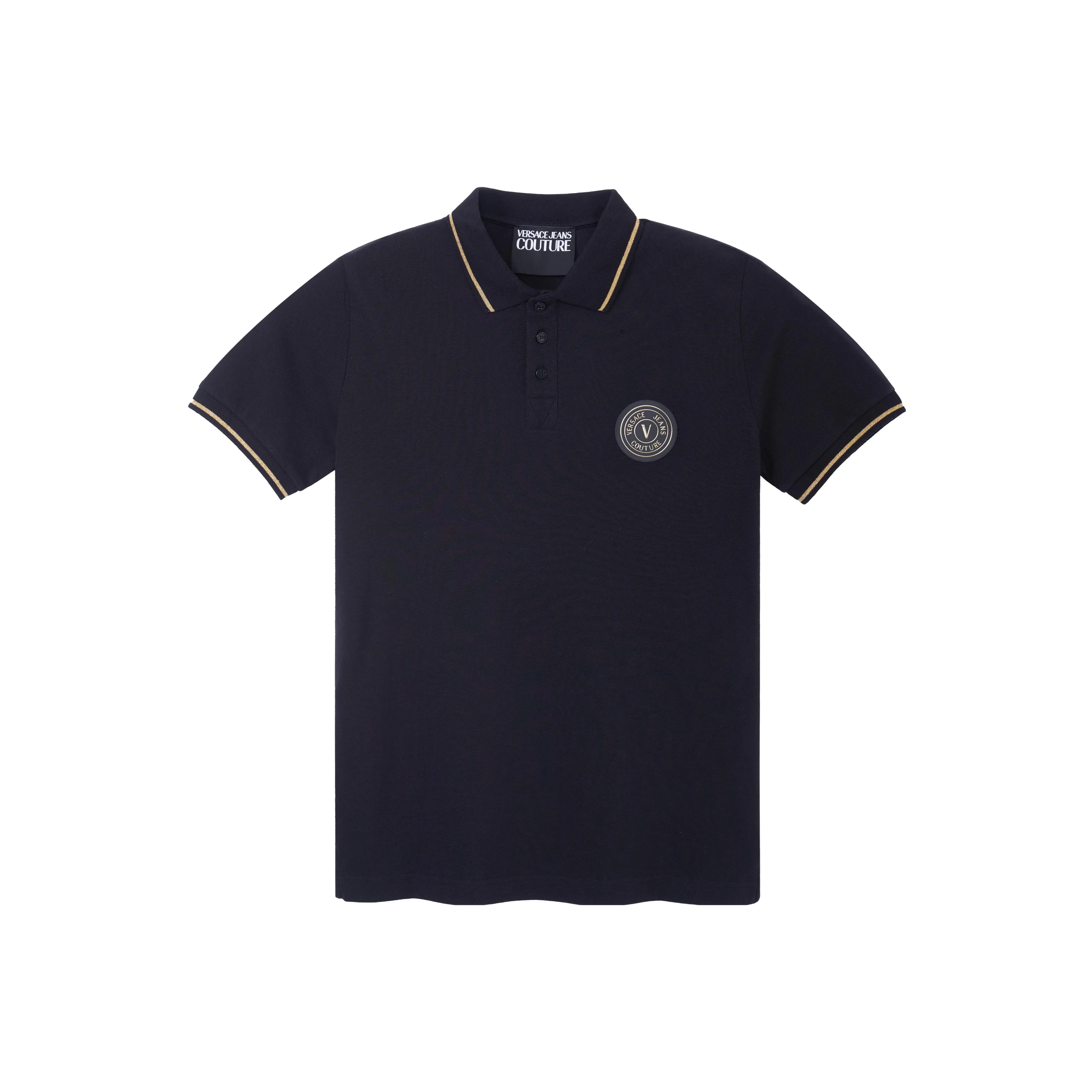 VERSACE JEANS COUTURE SS23 Поло Мужское Черное