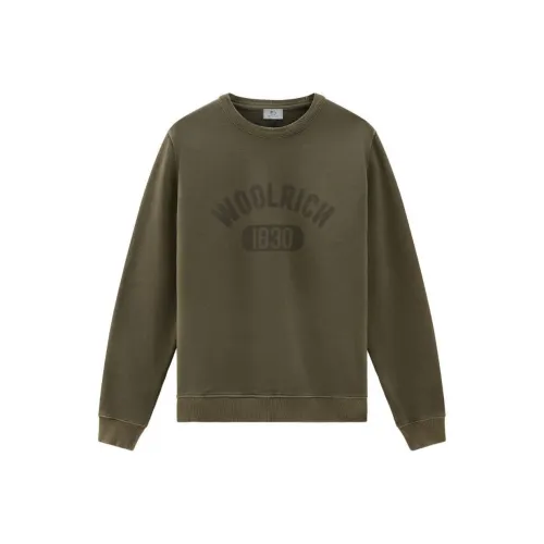 WOOLRICH Оливково-зеленый Мужские Свитшоты