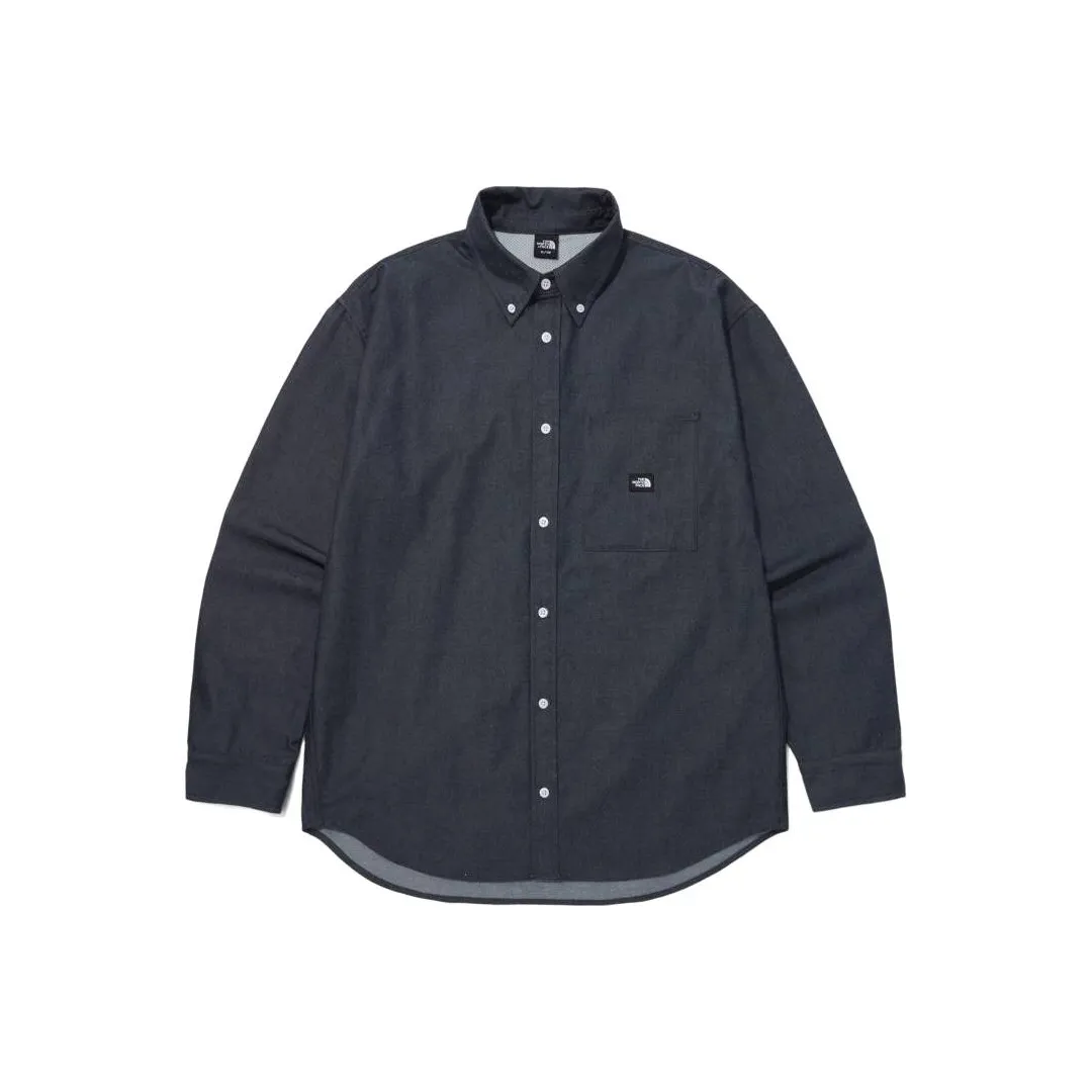 THE NORTH FACE TRAVELER DENIM SHIRTS Shirt Unisex Denim Blue