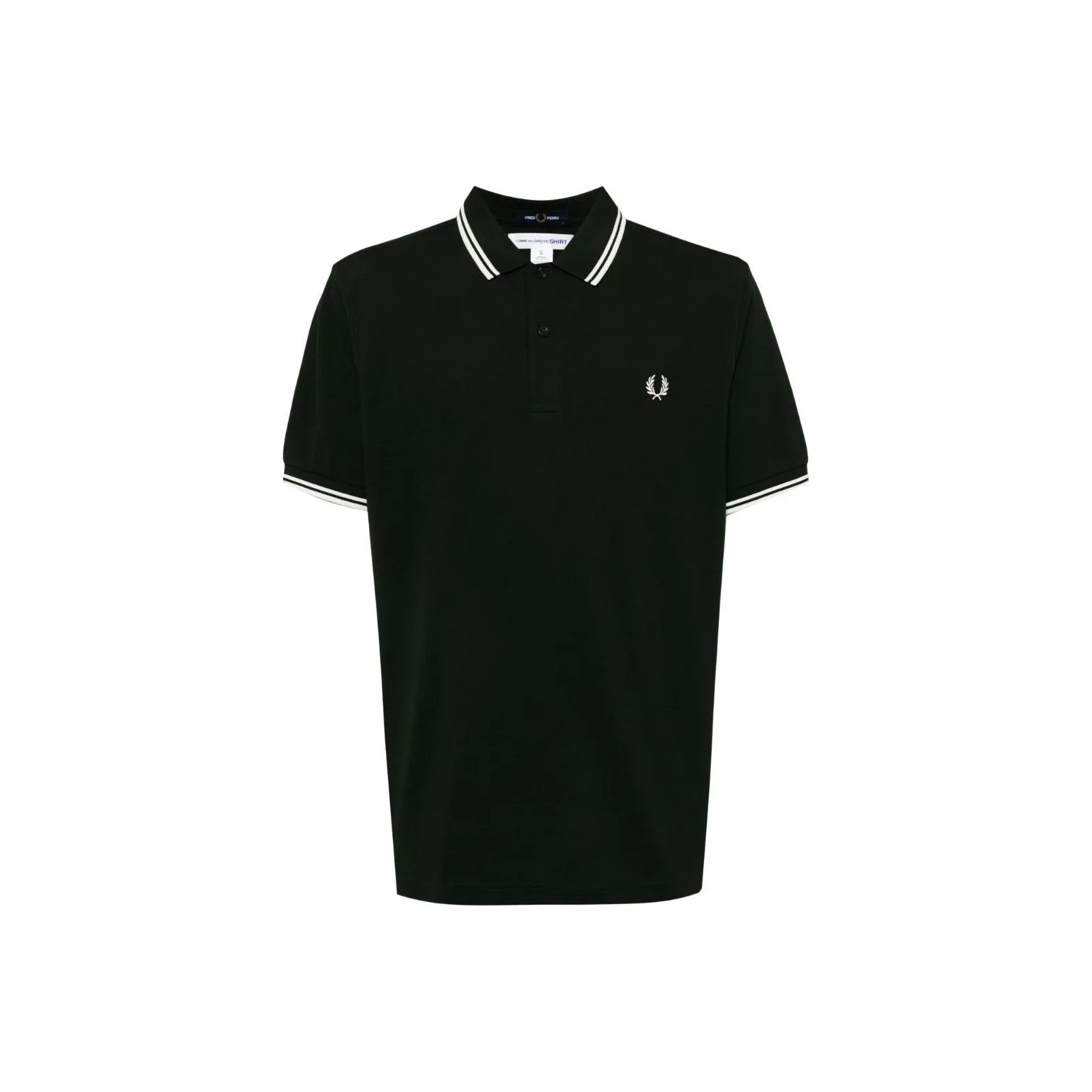 Comme Des Garçons Shirt Logo Embroidered Straight Hem Polo Shirt