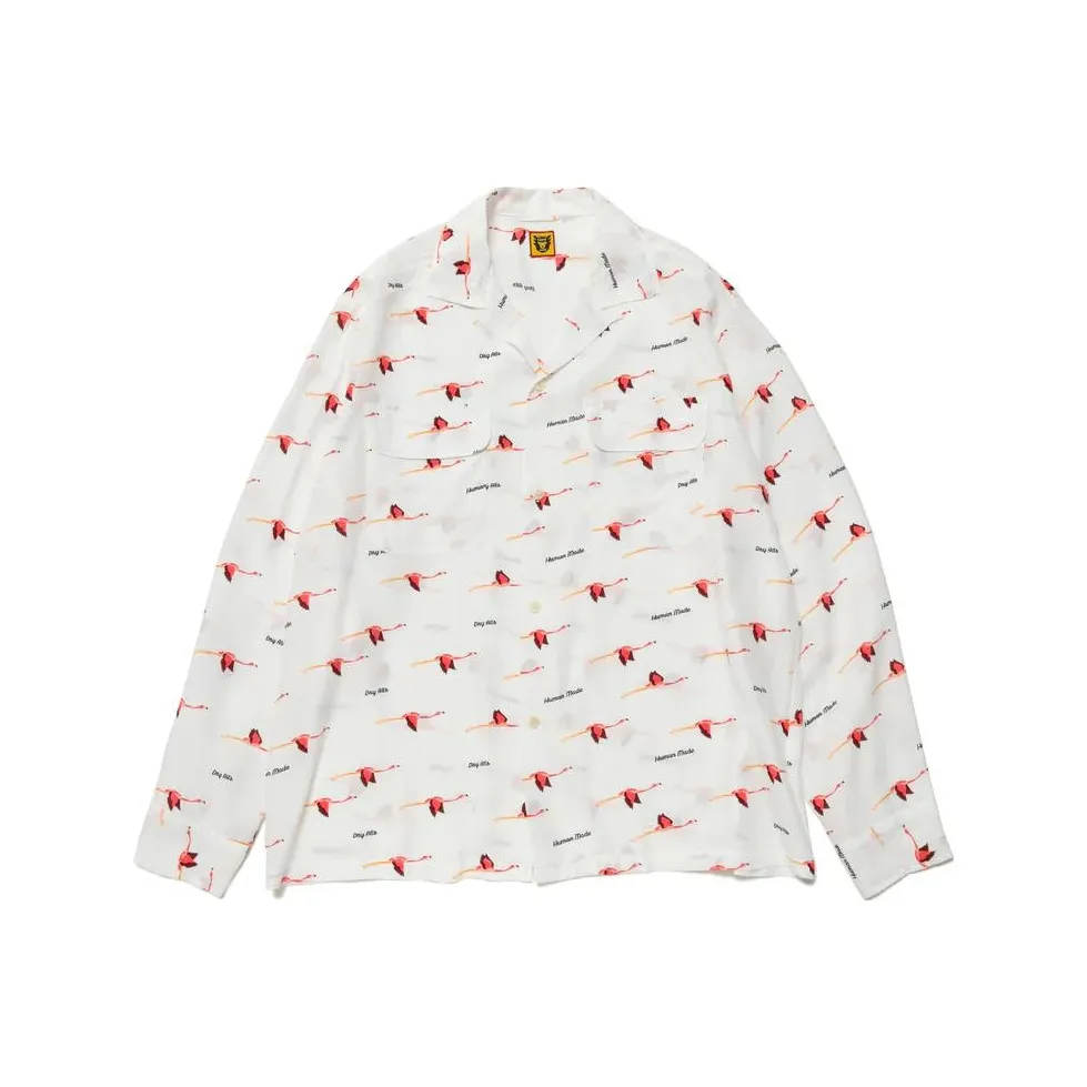 HUMAN MADE Flamingo Open Collar L/S Shirt