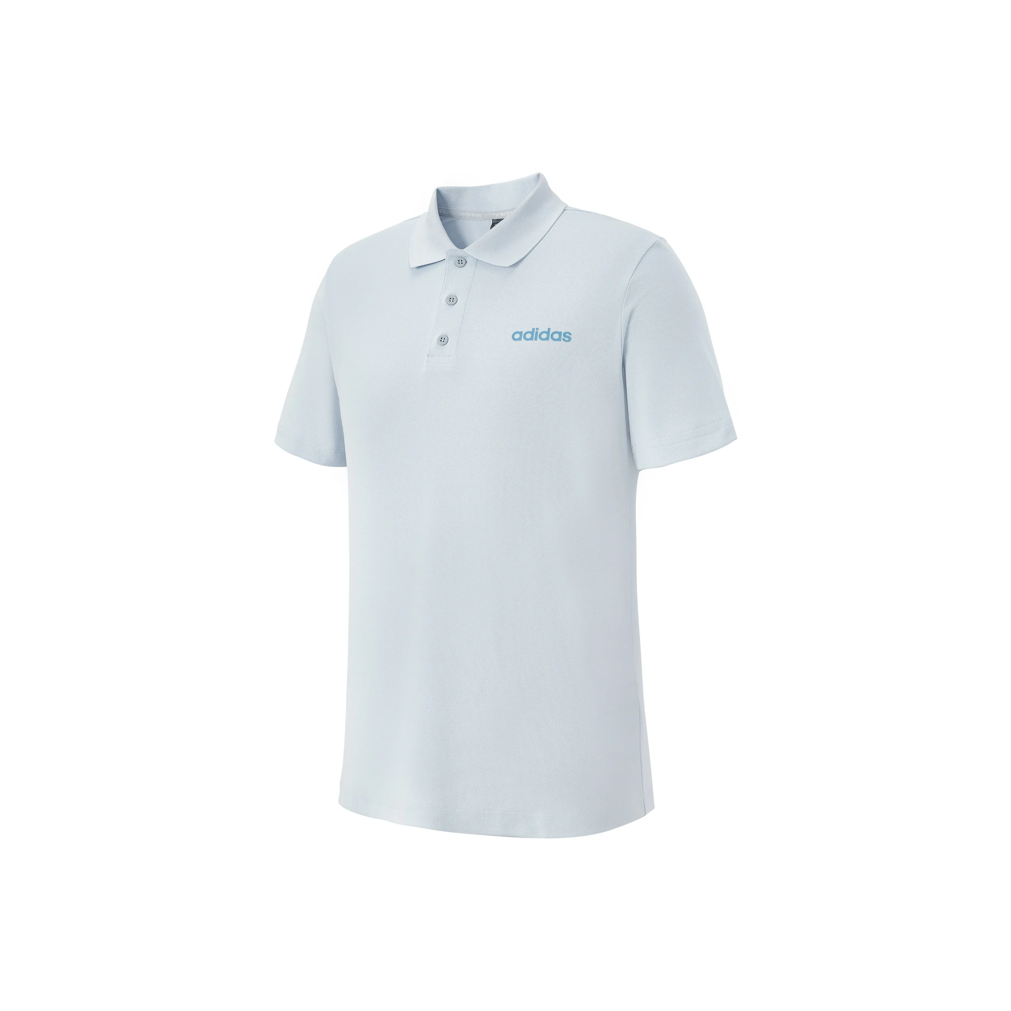 Adidas Поло Мужское Светло-Синий