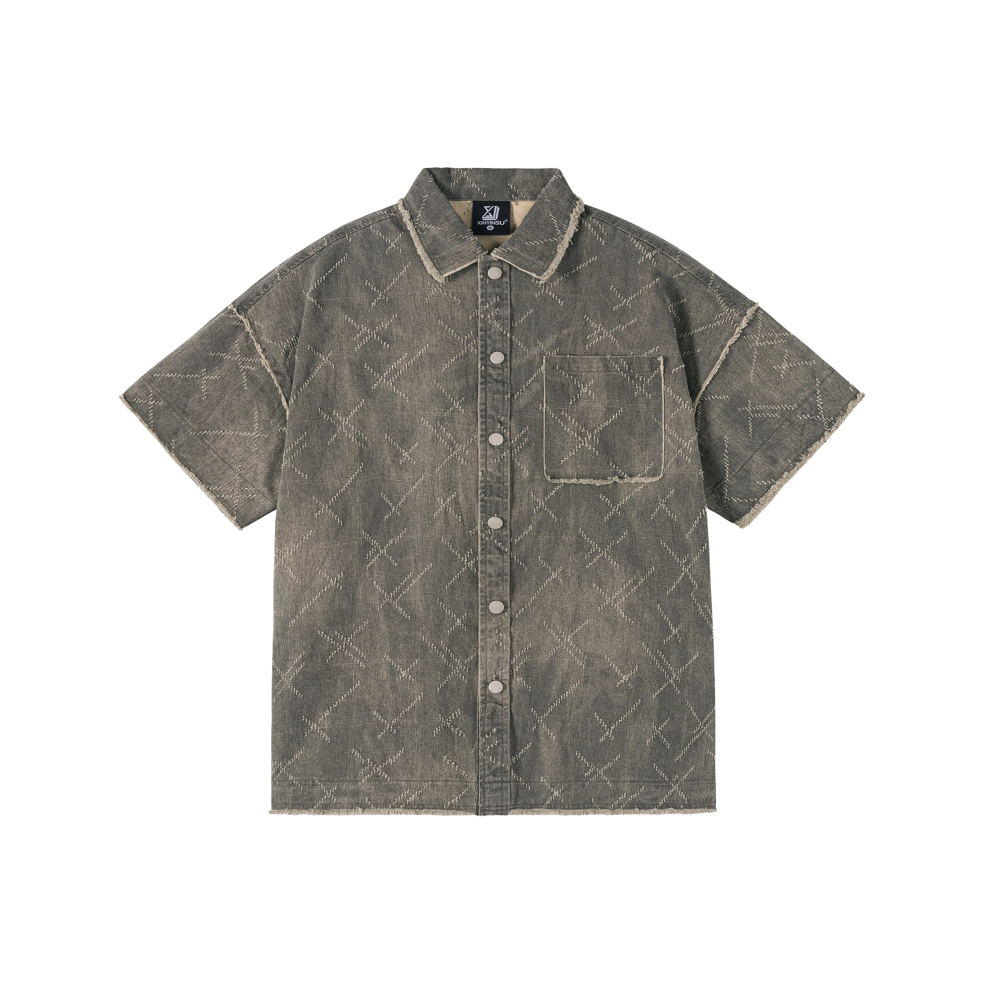 XINYINSU SS24 Shirt Unisex Couple's Gray