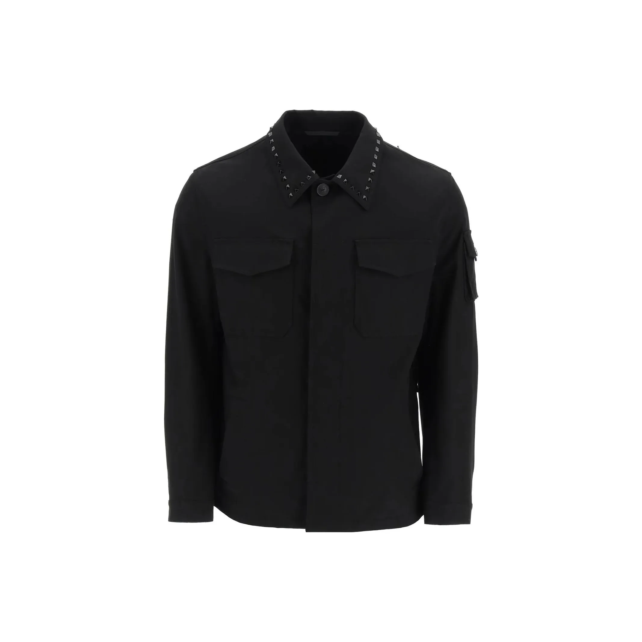Valentino Stud Detailed Long Sleeved Shirt