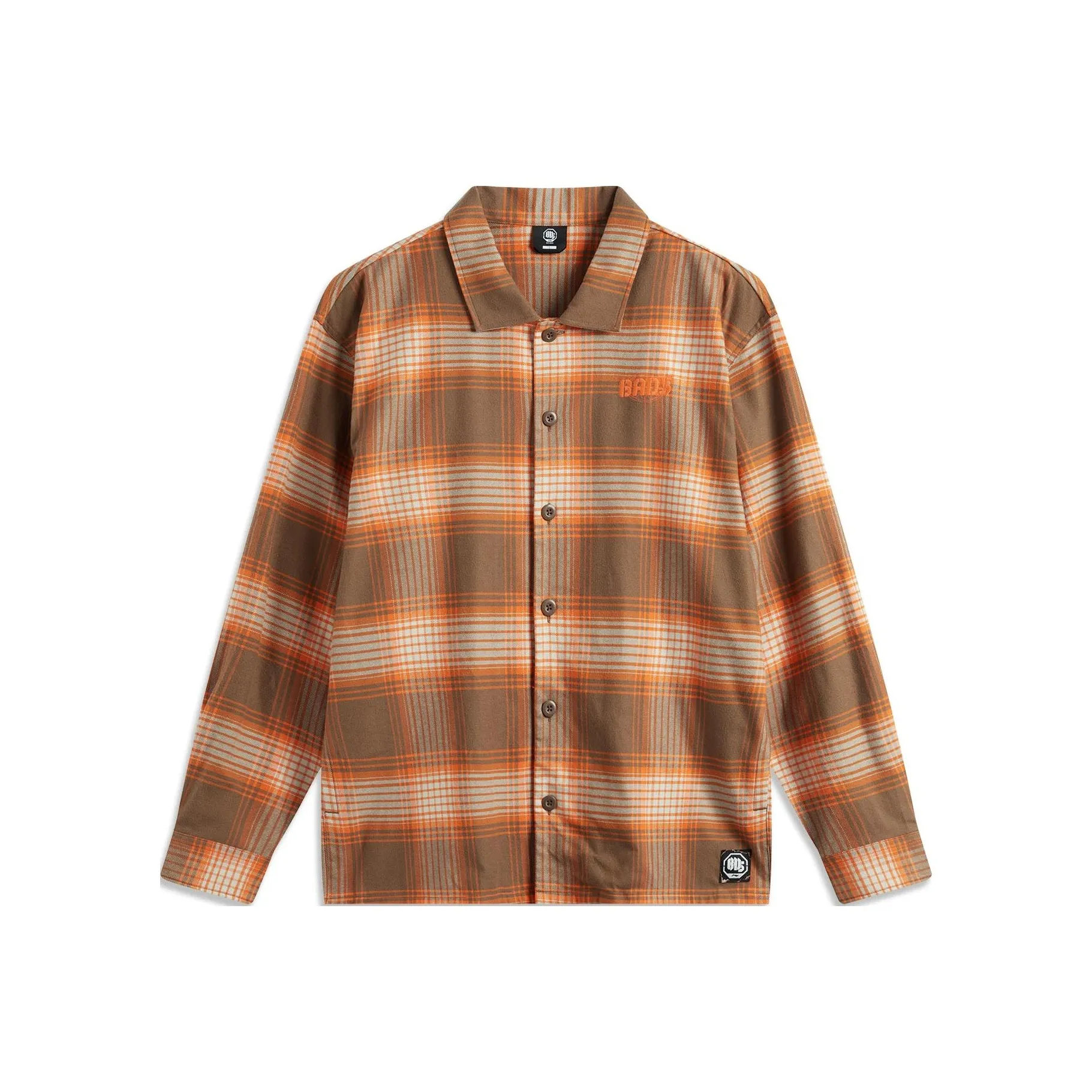 Badfive Подкладка Рубашка Мужская Коричневая Клетка