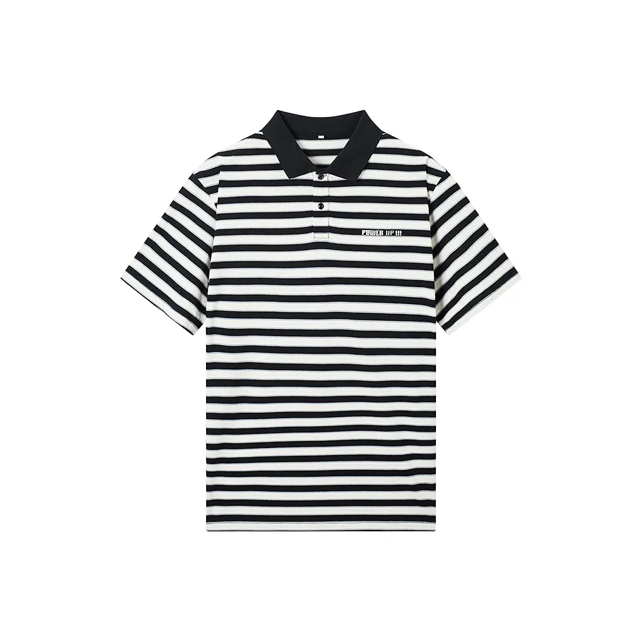 Gxg Jeans Поло Мужское Черное Белое Полосы