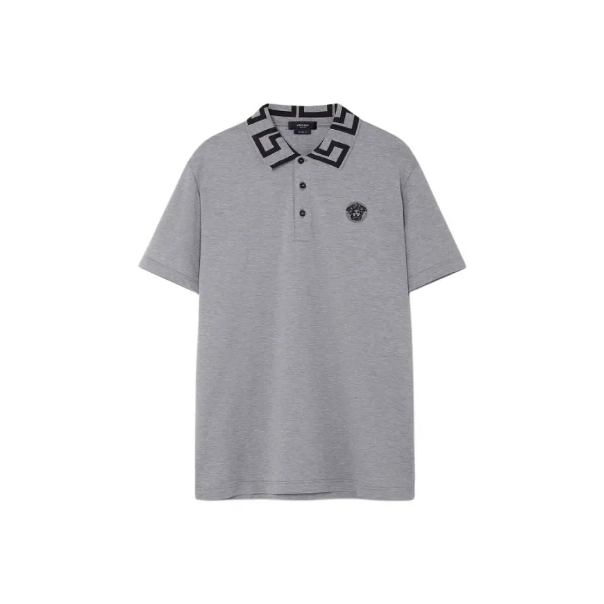 VERSACE FW22 Polo Shirt Men's Gray
