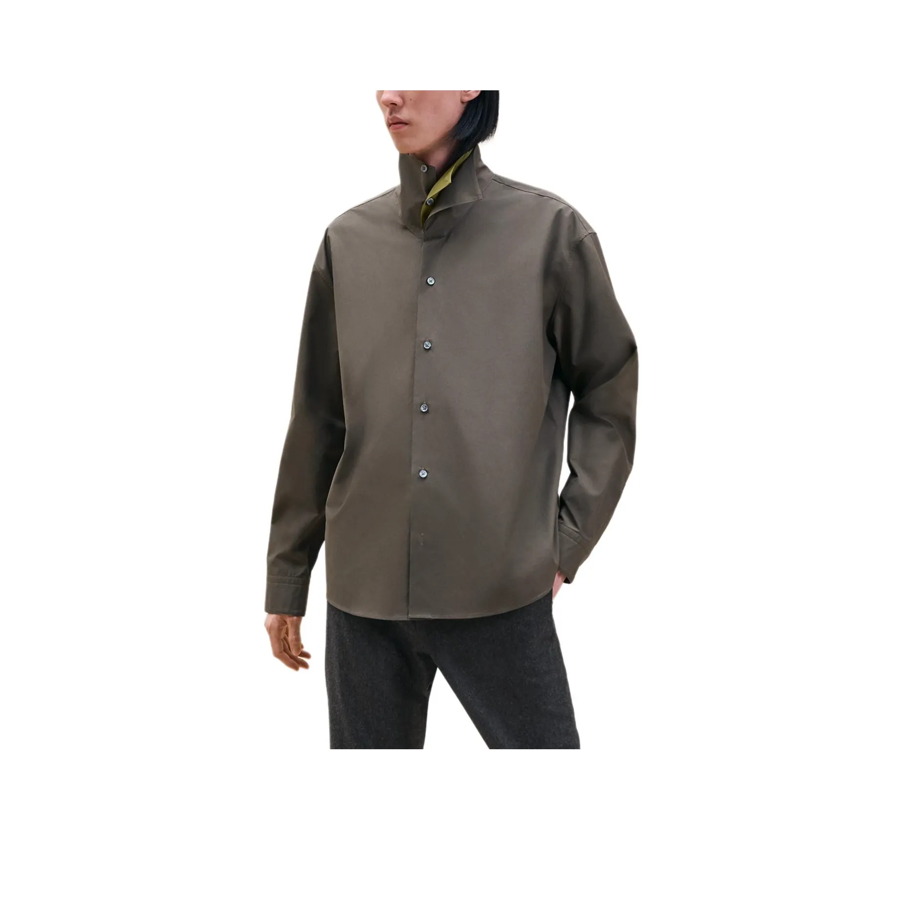 HERMES Shirts Men's Dark Green