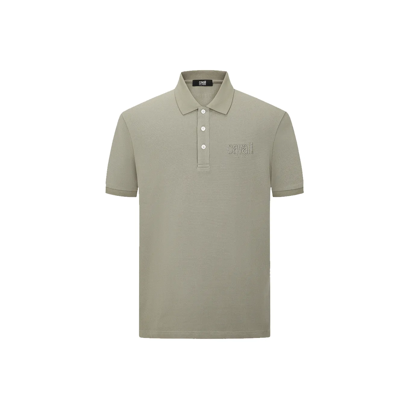 Cavalli Class Поло Мужское Серый Зеленый