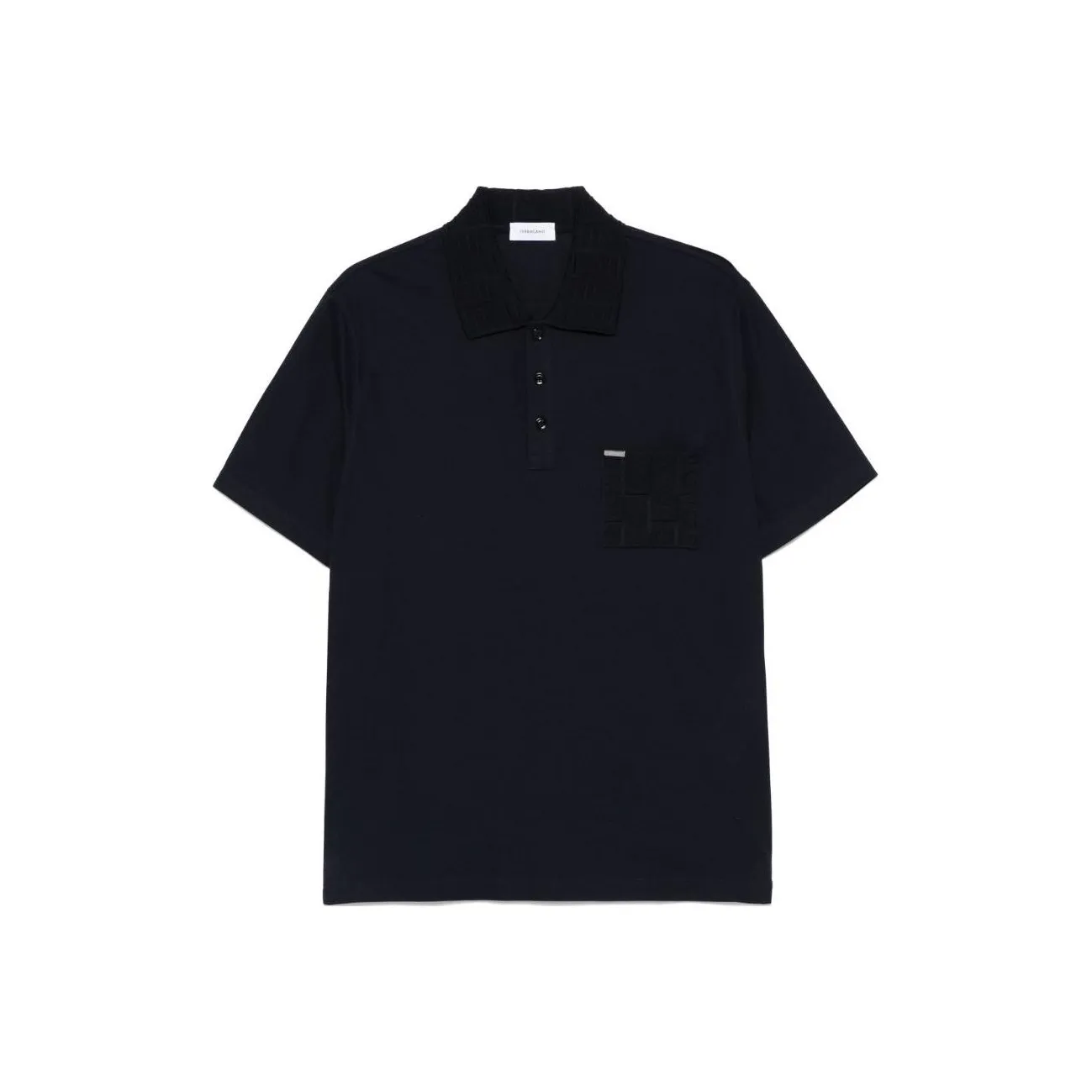 Ferragamo Jacquard pocket V neck Polo Shirt