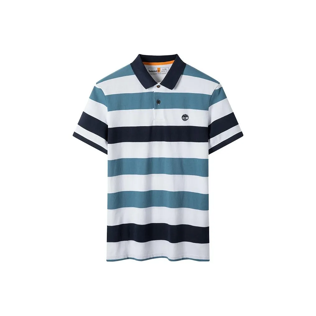 Timberland Polo Shirts Men Blue White Multicolor