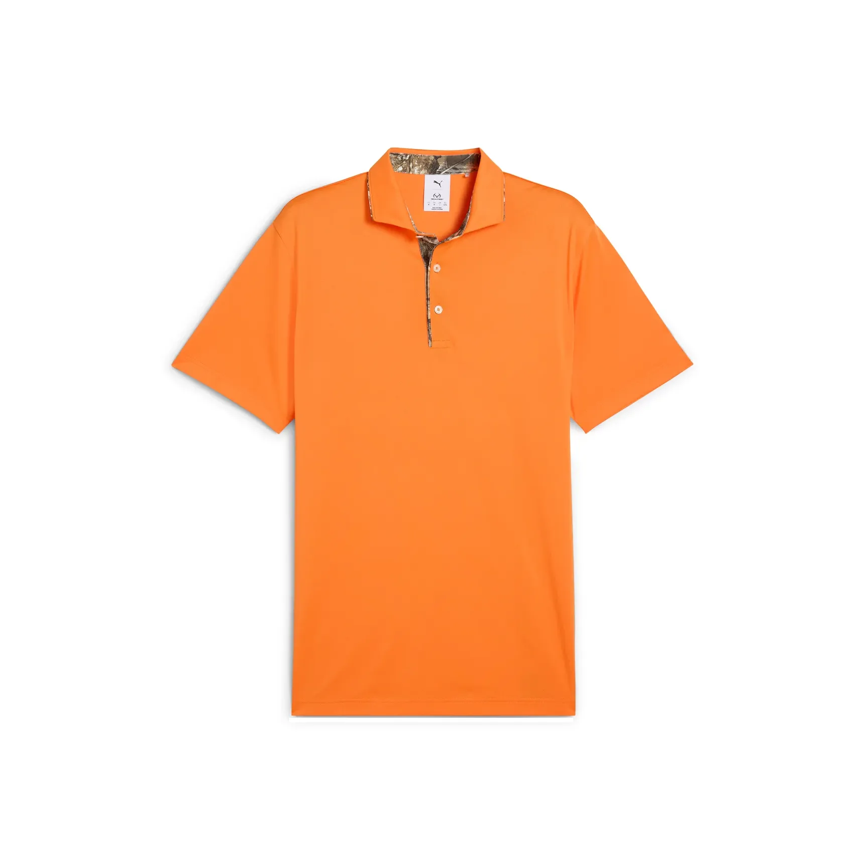PUMA x REALTREE Golf SS25 Realtree Polo Shirt Men's Orange