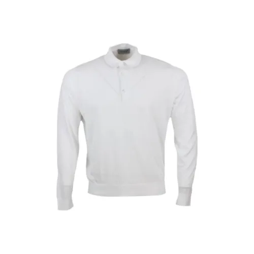 JOHN SMEDLEY Белый Мужское Поло