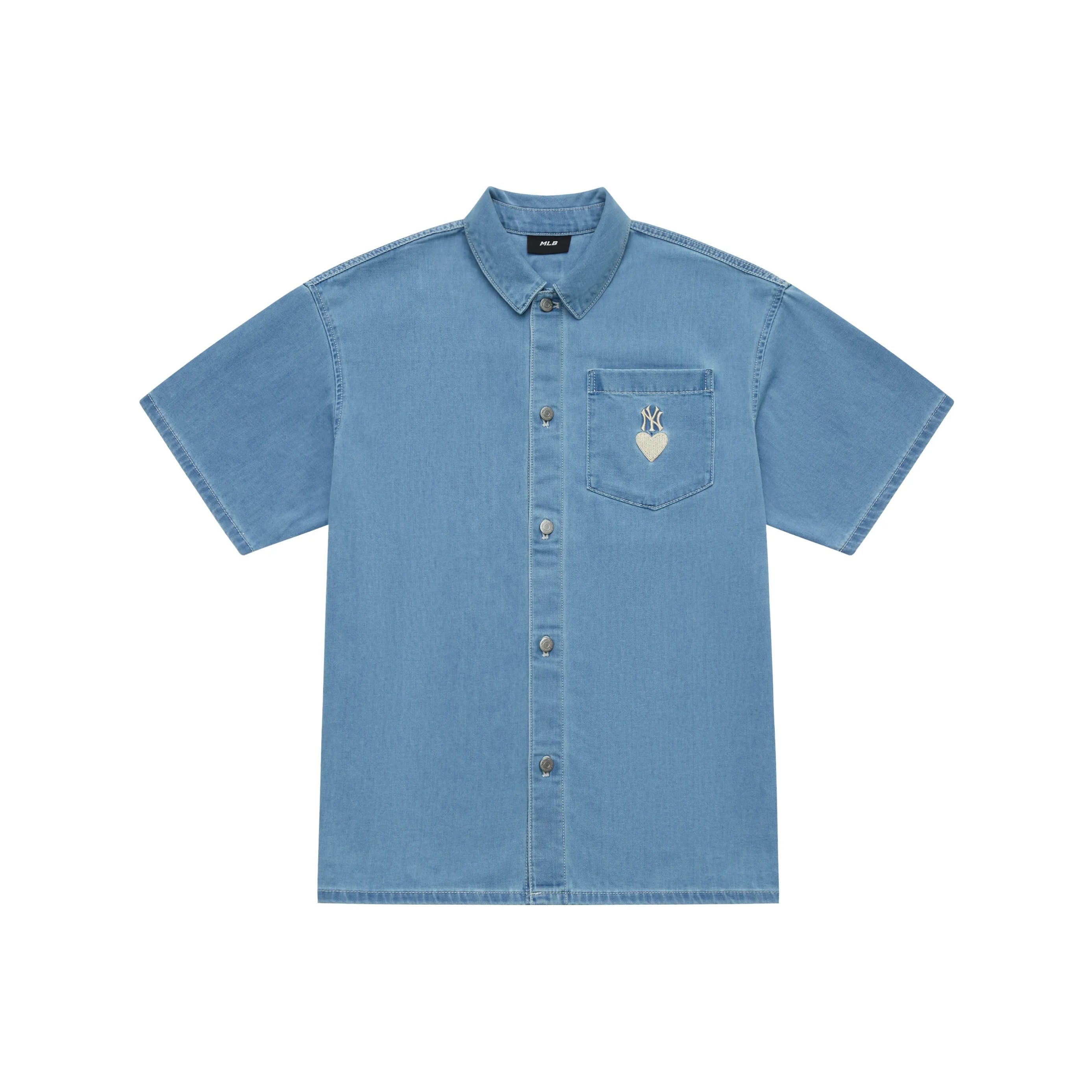 MLB Base Logo Shirts Unisex Light Blue