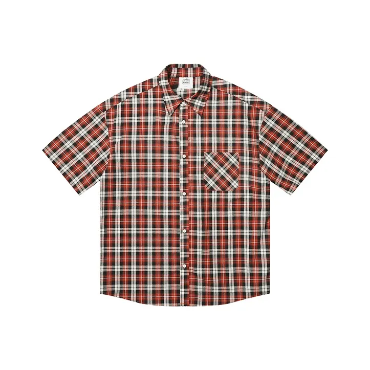 COUNTRY MOMENT Оранжевый Красный Клетка Мужская Рубашка