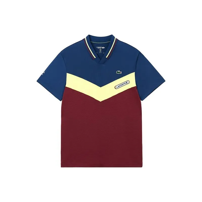 LACOSTE Collaboration Поло Мужское Красное Желтое Синее