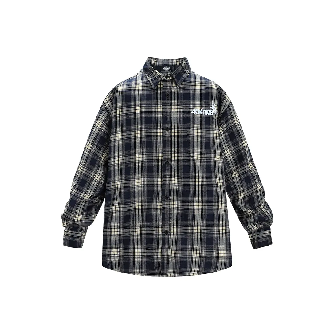 404MOB GANG Shirt Unisex Navy Blue