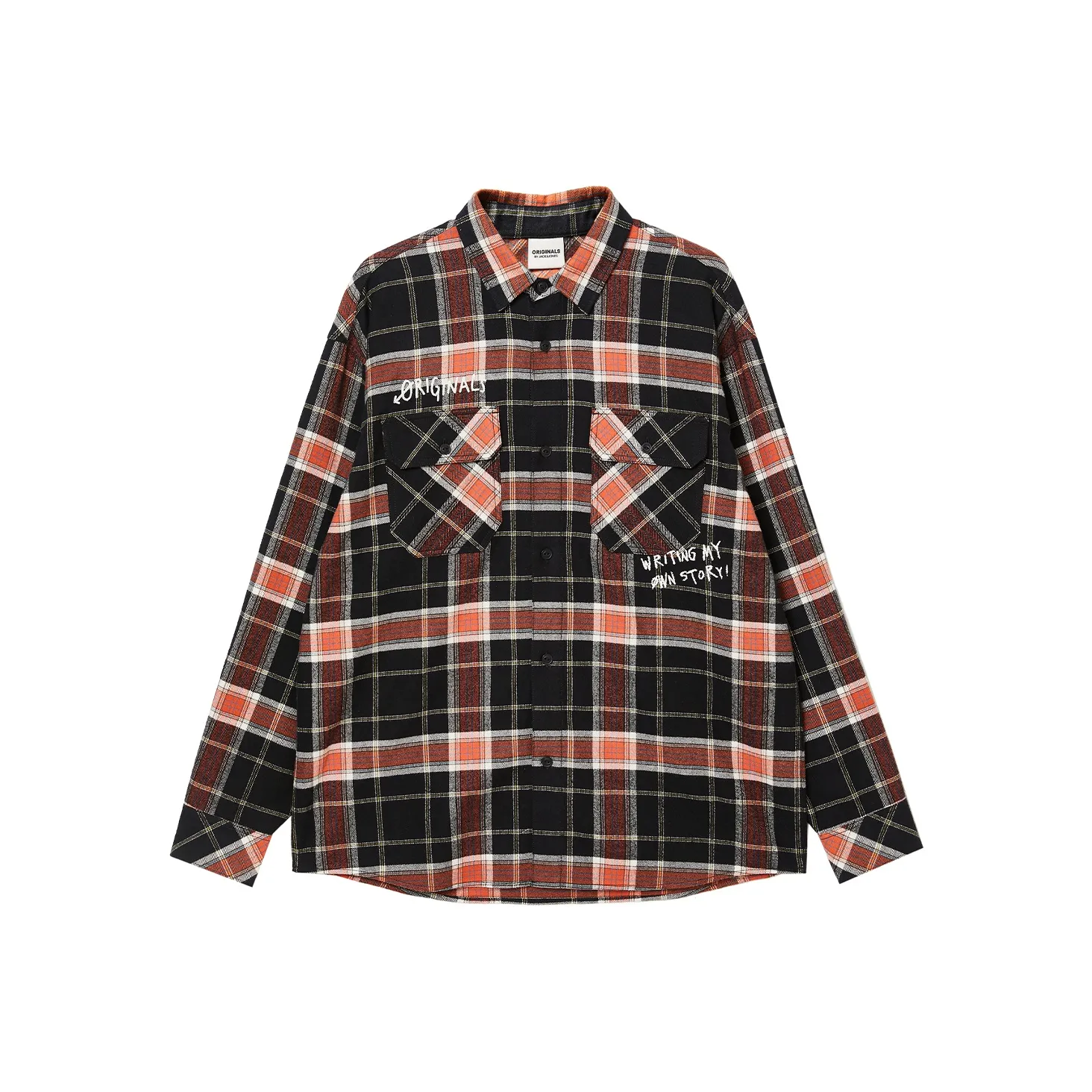 JACK JONES· Длинный рукав рубашка топ мужской черный