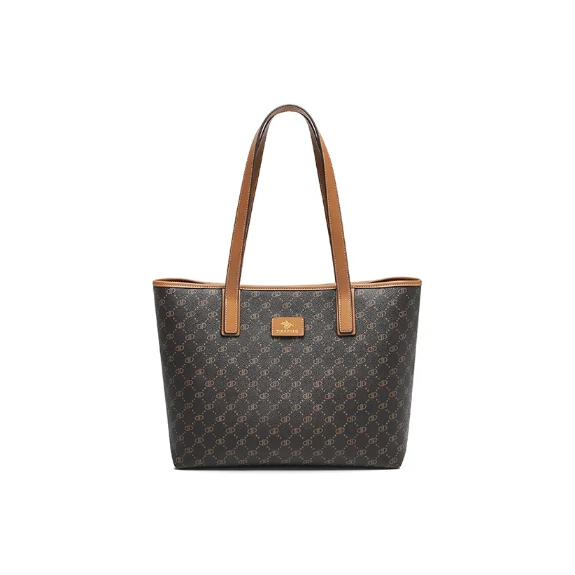 PIERPOLO PVC Большая вместимость Тоут Сумка Сумка для покупок Сумка через плечо Большая Женская Кофейная