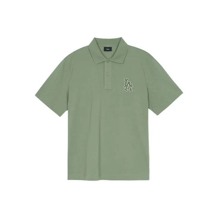 Mlb Base Logo Los Angeles Angels Overfit Coopers Logo Polo Рубашка Унисекс Зеленый