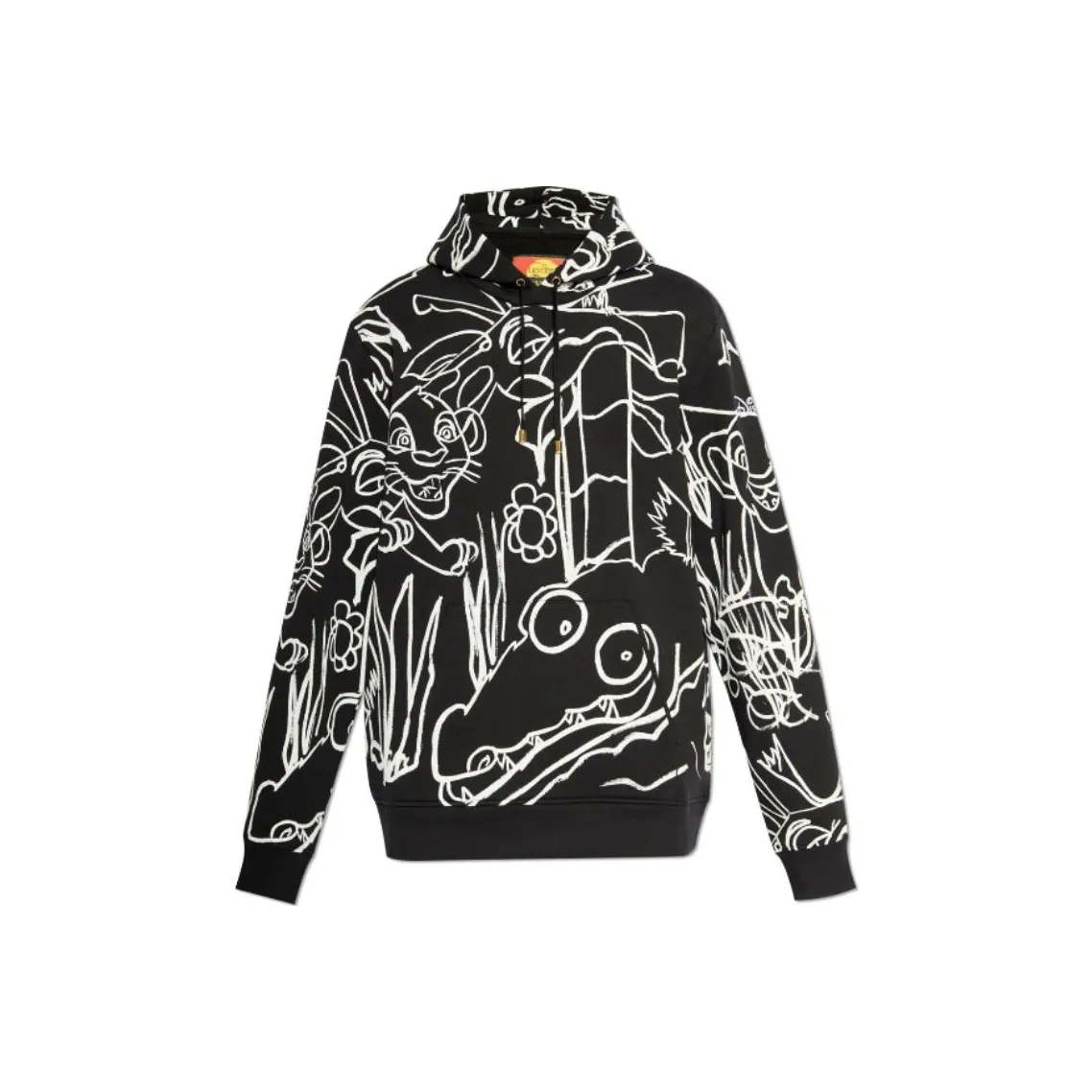 Balmain X Disney Graphic Printed Drawstring Hoodie