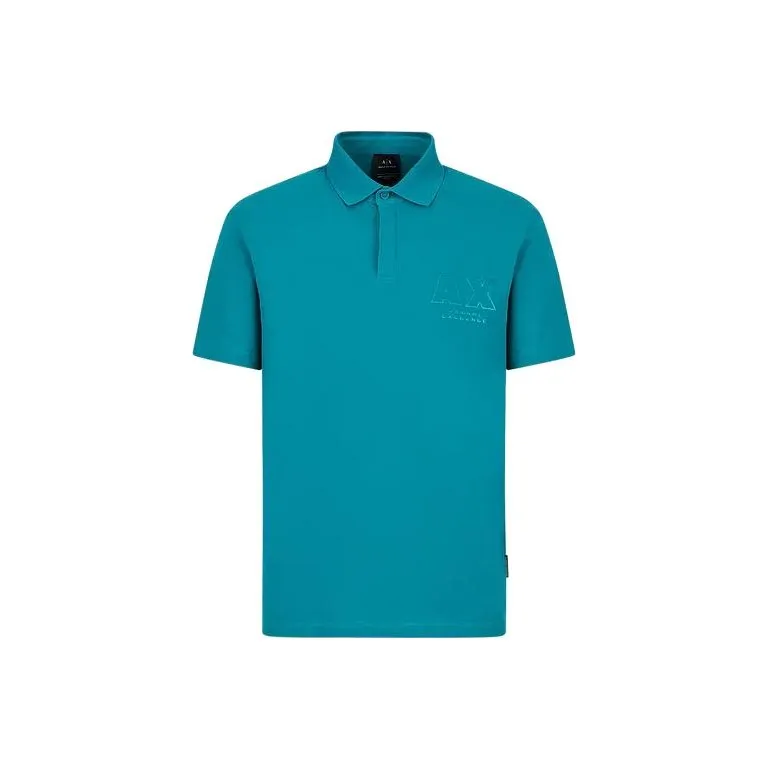 ARMANI EXCHANGE Небесно-голубая мужская поло рубашка