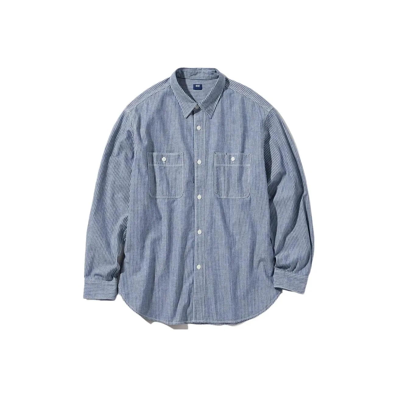 UNIQLO Королевский синий Унисекс Рубашки