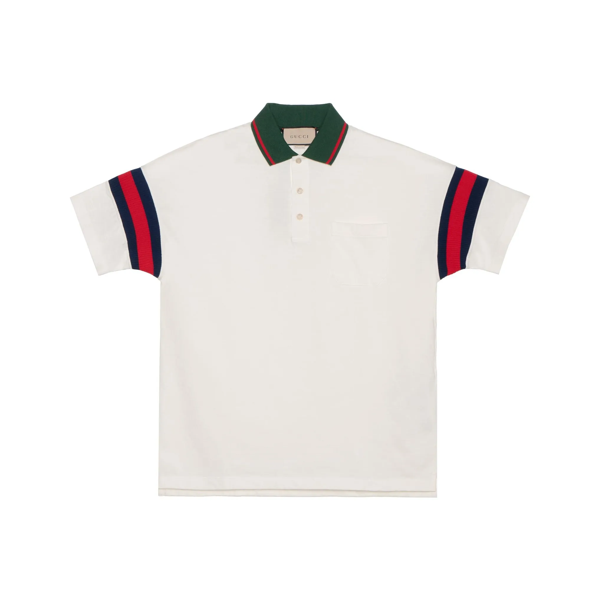 GUCCI Web stripe Jersey Polo Shirt