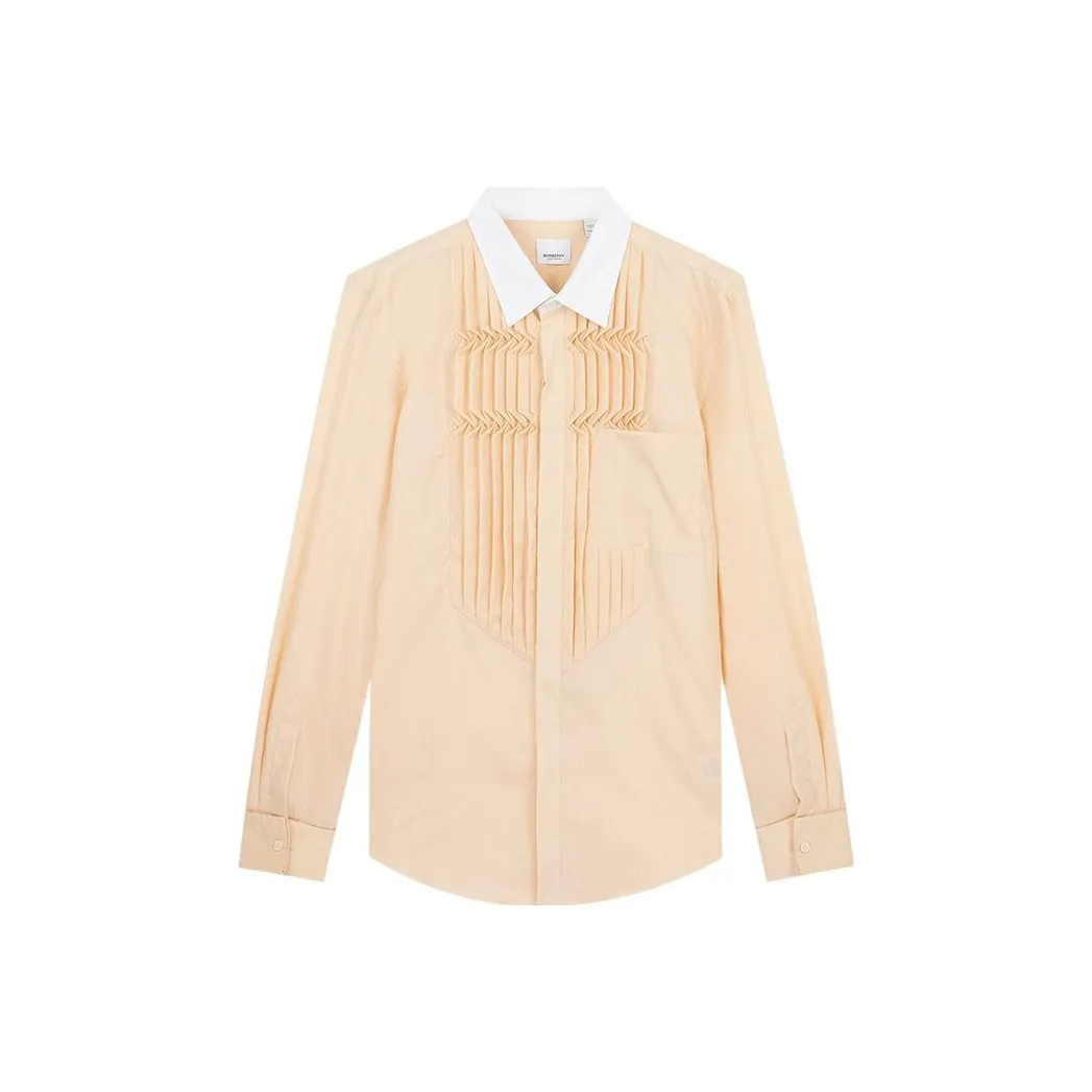 Burberry Рубашка Мужская Абрикосово-желтая