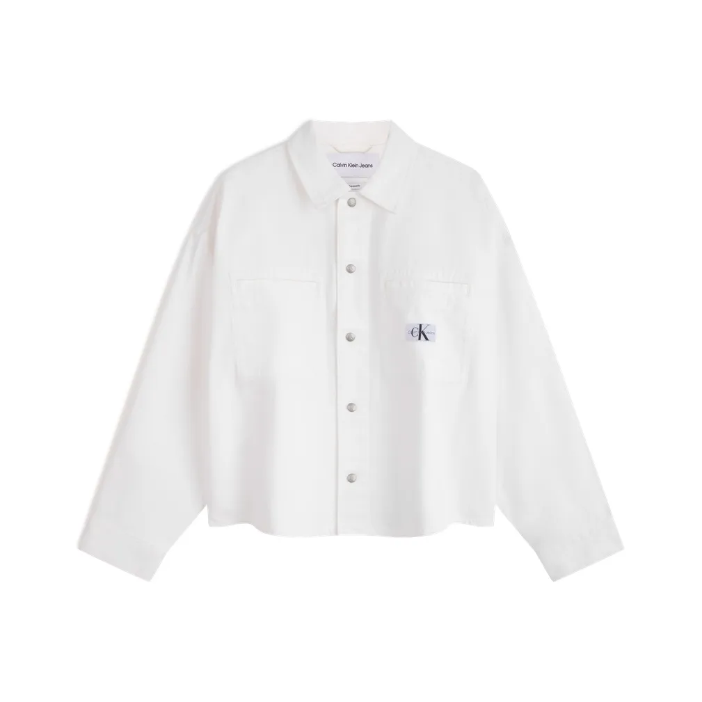 CALVIN KLEIN Shirt Men's White Denim
