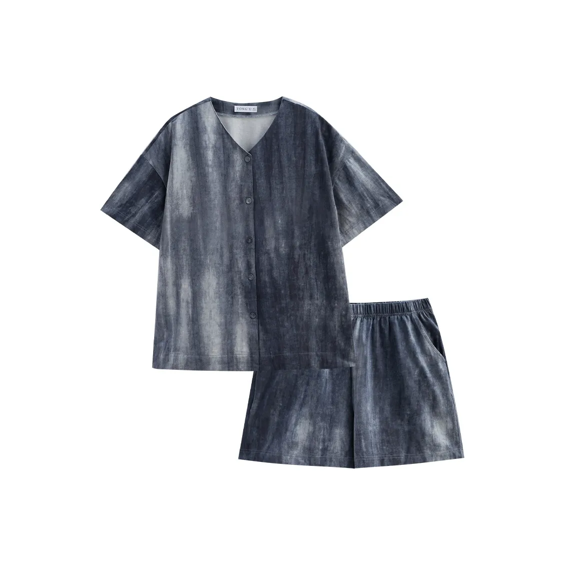 Same Language Пижамный комплект Женские Глубокое море Ледниково-голубой