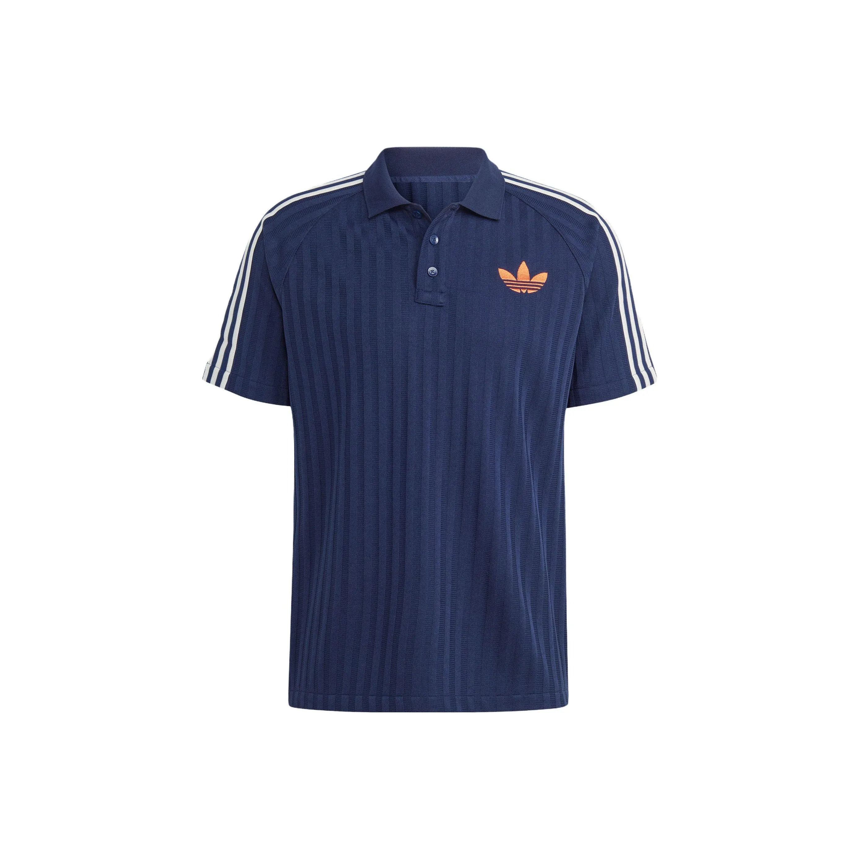 Adidas Originals SS23 Adicolor 70s Retro Series Polo Shirts Men's Dark Blue