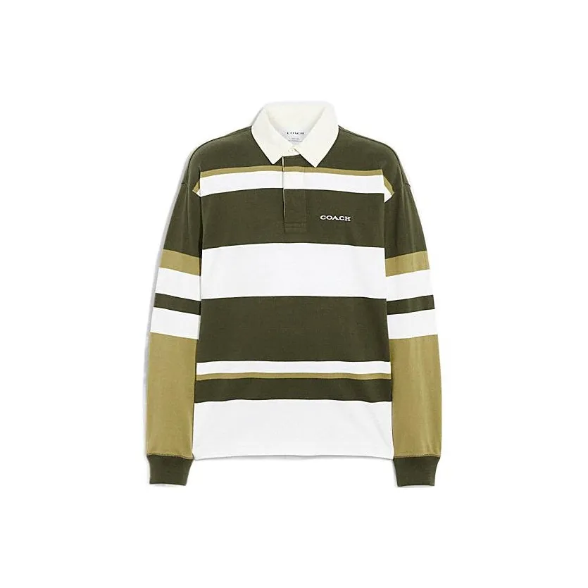 COACH Polo Shirts Men's Olive Green